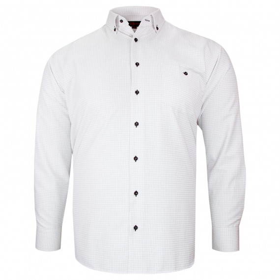 Camisa talla grande en tejidos de cuadros premium AB6DB1