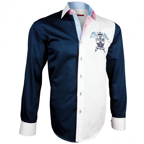 Chemise bicolore bordée BLASON Andrew Mc Allister Y3AM1