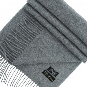 Echarpe100% CACHEMIRE Emporio balzani CASH-GRIS